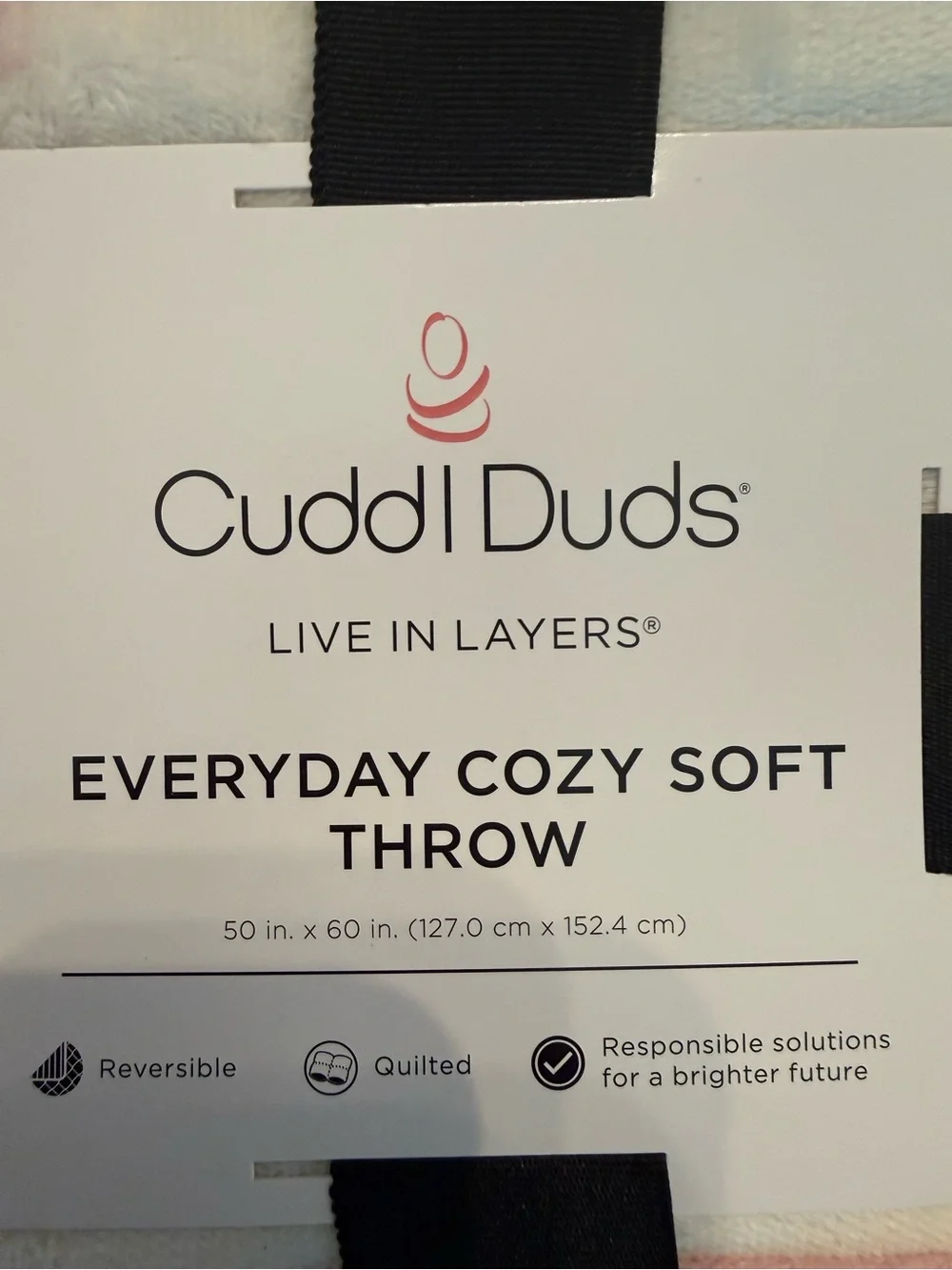 Cuddl Duds Cozy Soft Throw Blanket Quilted silky ivory pink bows girls bedding